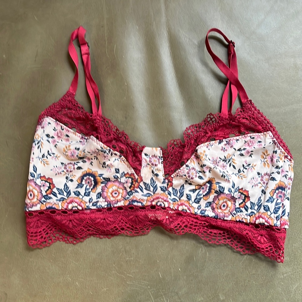 Spell rosewood medium lace bra